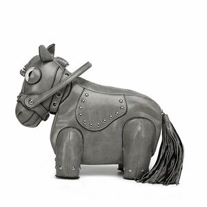 Gray Horse-Shaped Handbag